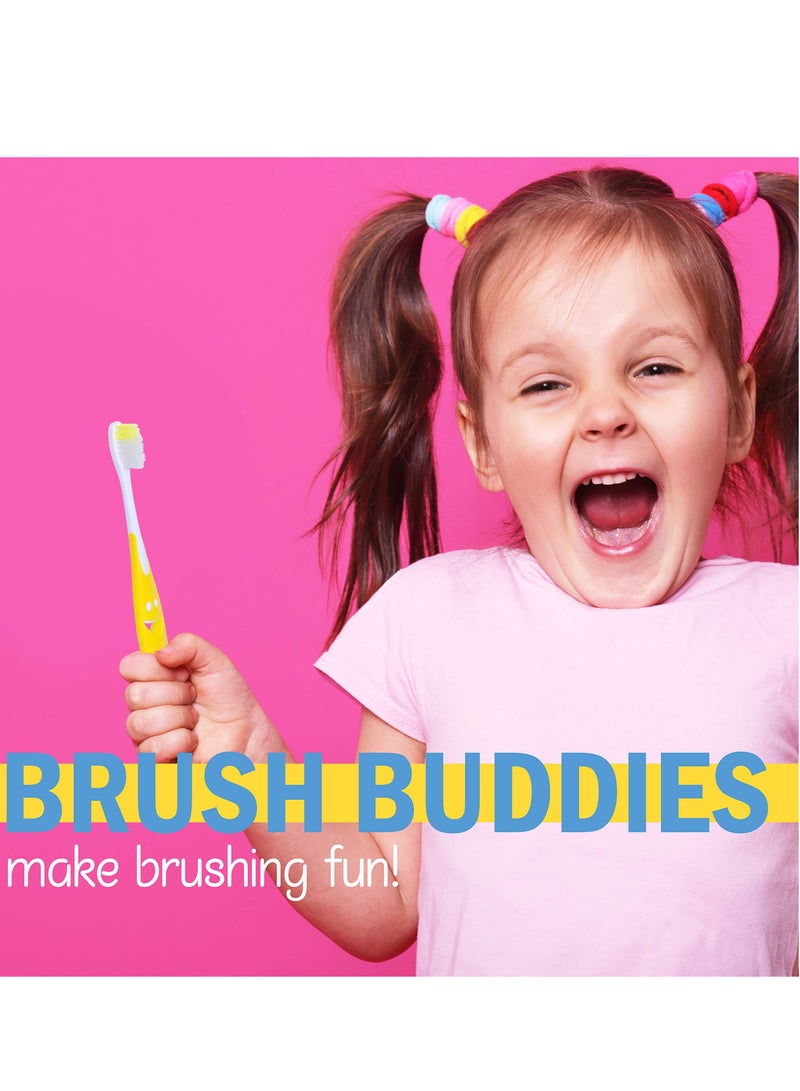 Kids Toothbrush, Children Soft Bristle Tooth Guard Toothbrush, Easy Grip for Toddlers Size Toothbrush Pack Kids Ages 3+