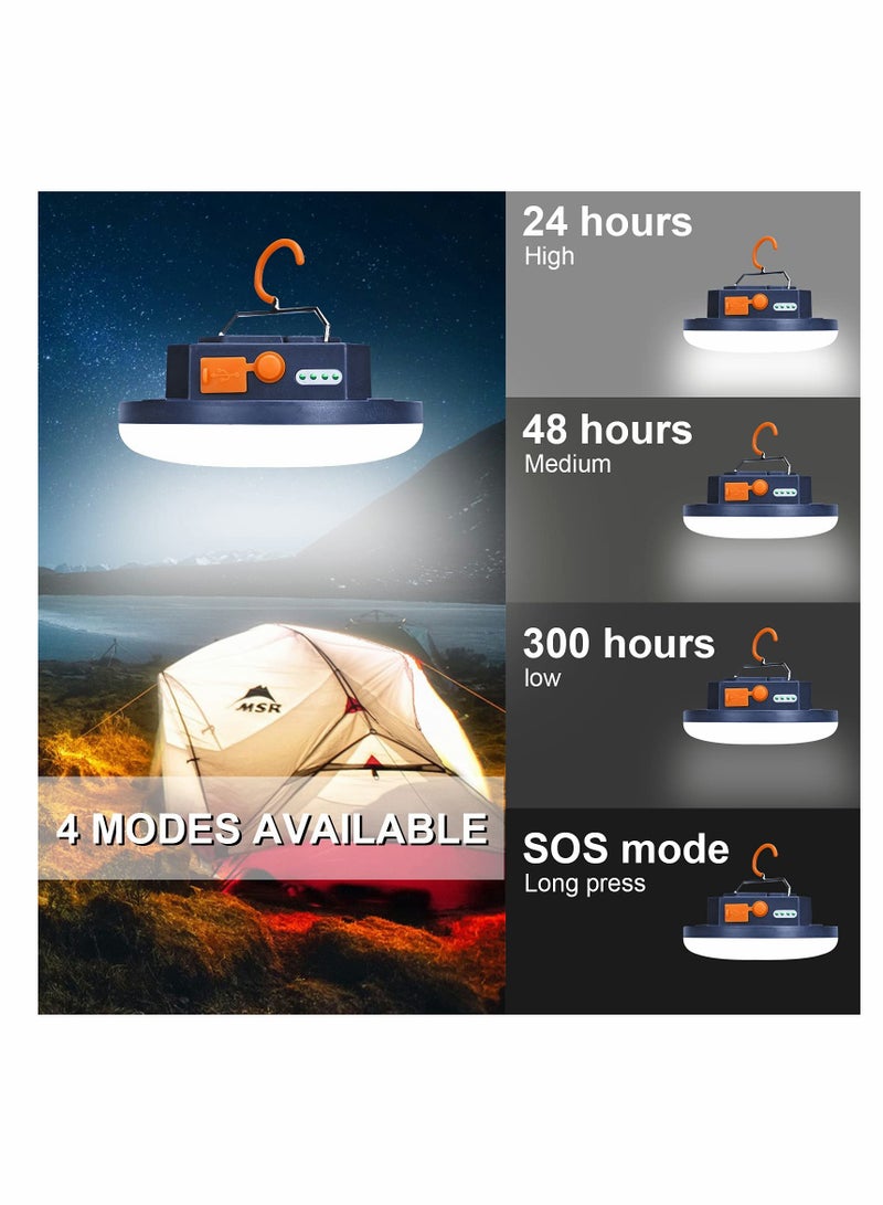KASTWAVE 10000mAh 3000LM Flashlight Portable LED Camping Lantern Rechargeable Light 30W with Magnet, IPX4 Waterproof Tent Light Failure Emergency Survival Kits for Gift