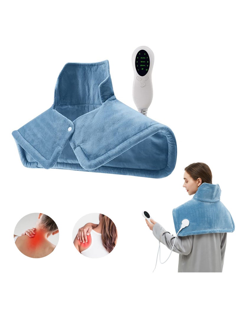 Weighted Heating Pad for Neck and Shoulders Relax, Large Neck Heating Pad for Neck Shoulder Pain Relief, 10 Heat Settings, 3 Timer Settings Auto-Off, Gifts for Women Men Mom Dad 17