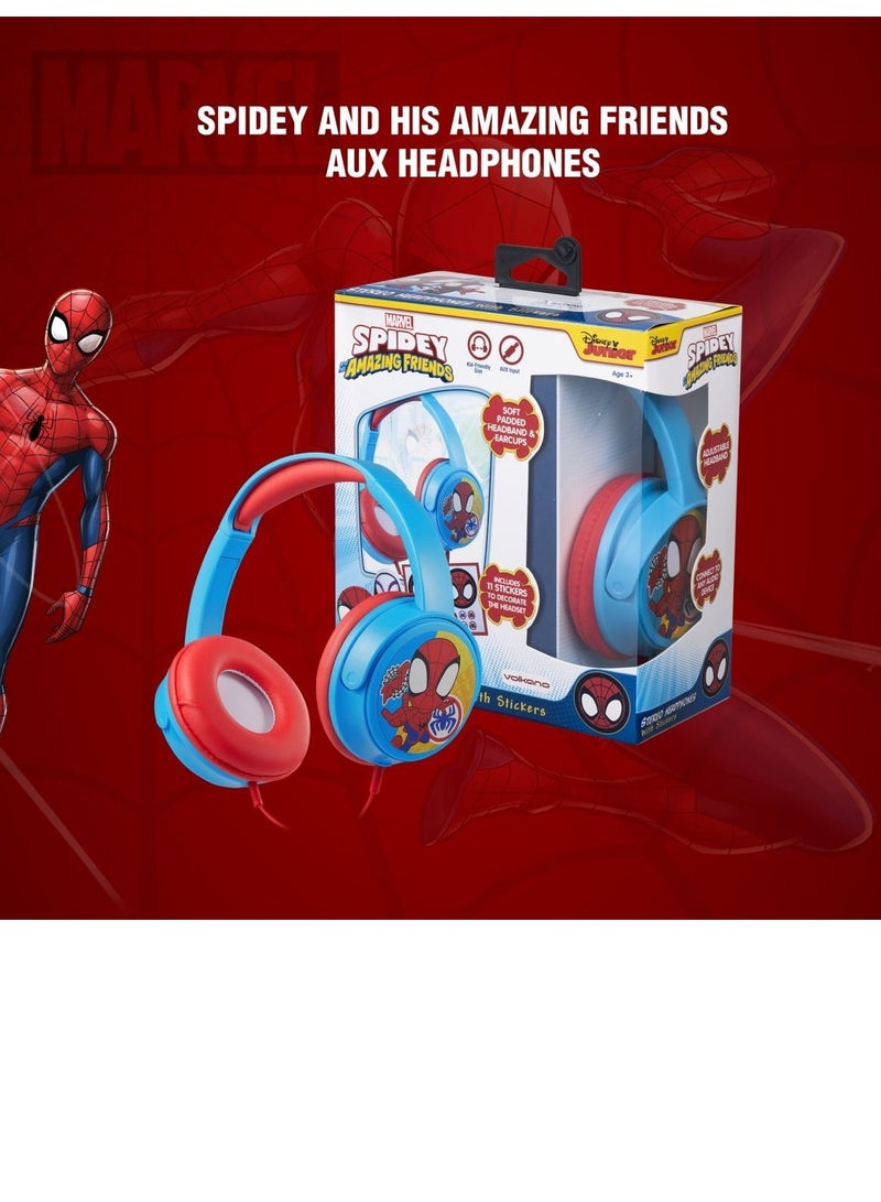 Marvel  Aux Headphones Spider and Hits Amazing Friends