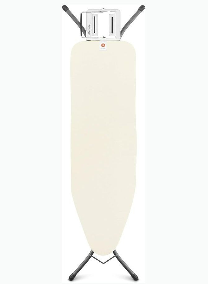 Standard Size B Ironing Board Cover 124x 38 cm With Foam Insert - Ecru