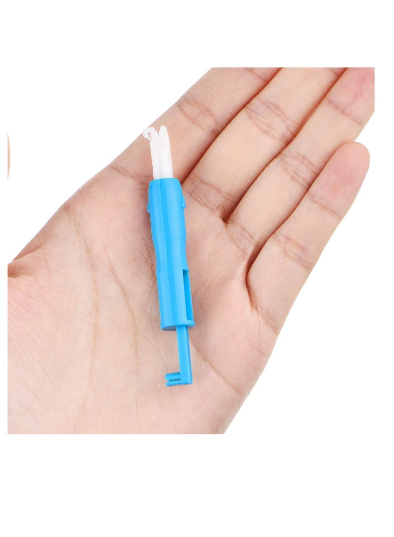 Sewing Needle Inserter,6 Pieces Automatic Needle Threader Quick Sewing Threader Needle Tool for Sewing Machine (Blue and White)