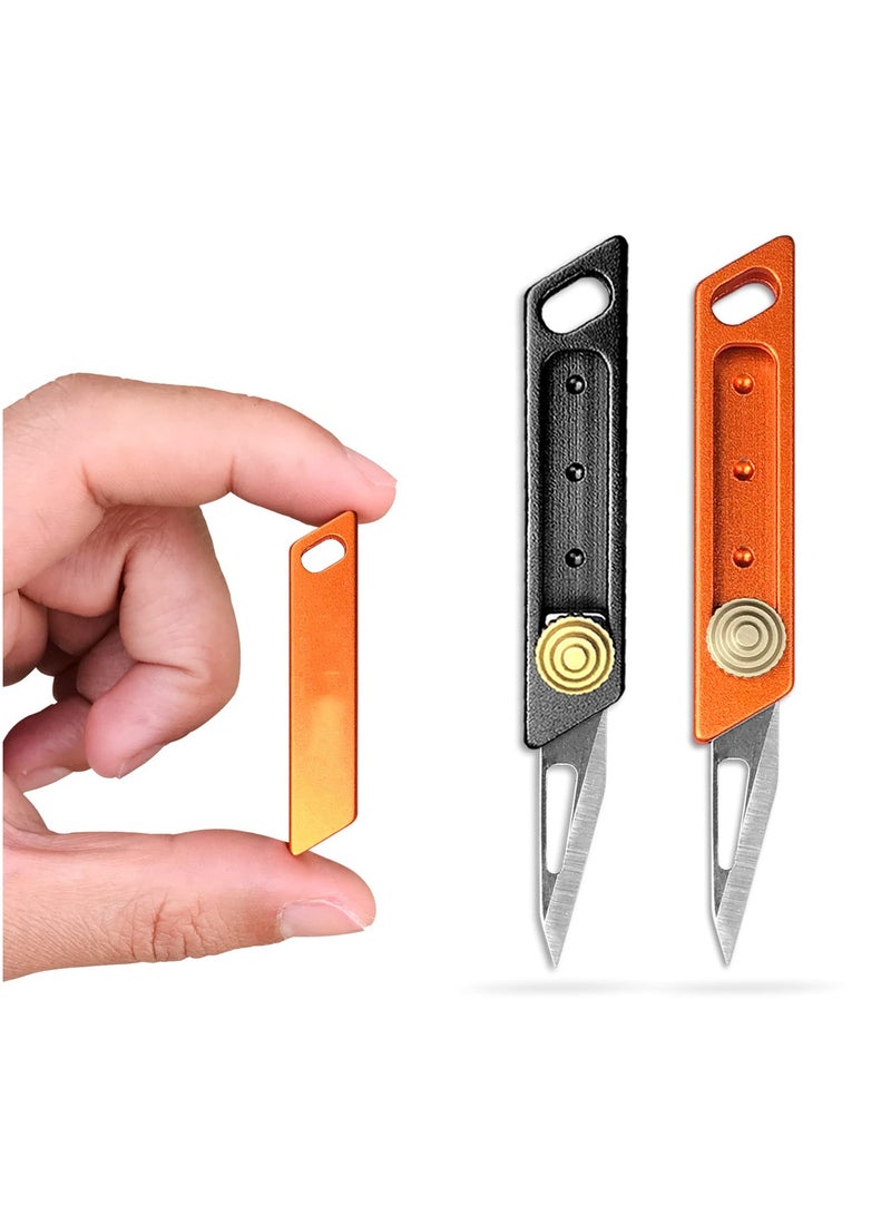 2pack Box Cutter Utility Knife, Compact Retractable Protable Box Cutter for Cardboard, Boxes and Cartons