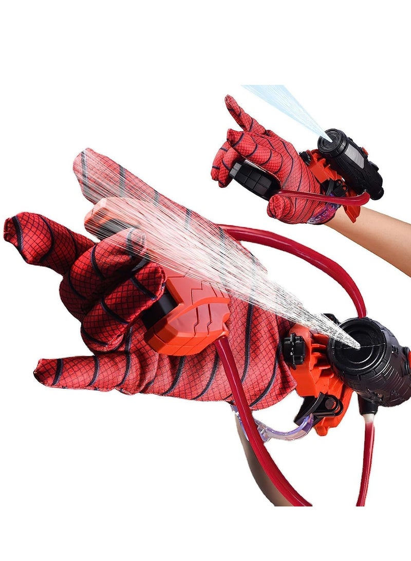 Hero Launcher Glove, Spider Glove Toys Plastic Cosplay Glove Launcher Wrist Toys, Spider Web Shooter Toy, Role-Play Toys, Spider Glove Toys for 5 Year Old Boys and Girls and Up (2PCS, red)