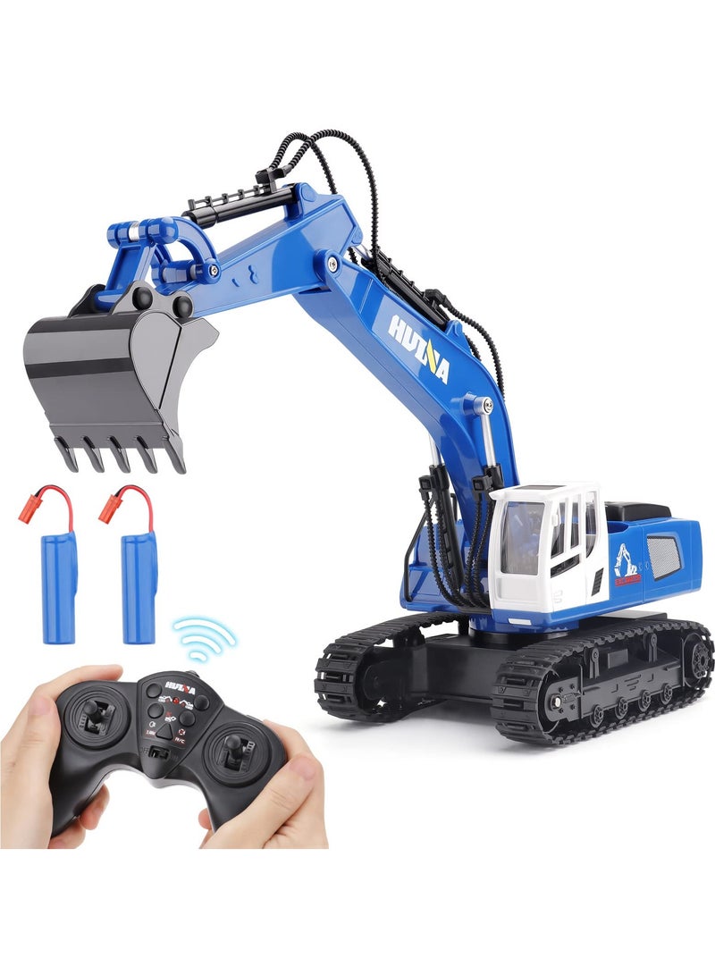 Remote Control Excavator Toy, 1/18 Scale Rc Toys Metal Shovel Double Track 360 Degree Rotation Hydraulic Excavator Toy for Kids Age 4-7 8 9 10 Year Old, Birthday Gifts Ideas