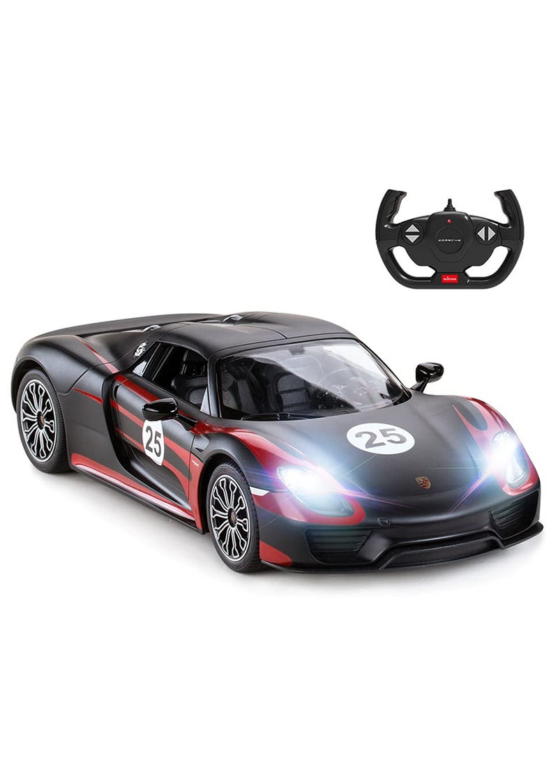 Remote Control Car 1/14 Scale Remote Control Model for Porsche 918 Spyder Electric Sport Racing Hobby Toy Car Model Vehicle for Boys,Girls,Teens and Adults Gift Blcak
