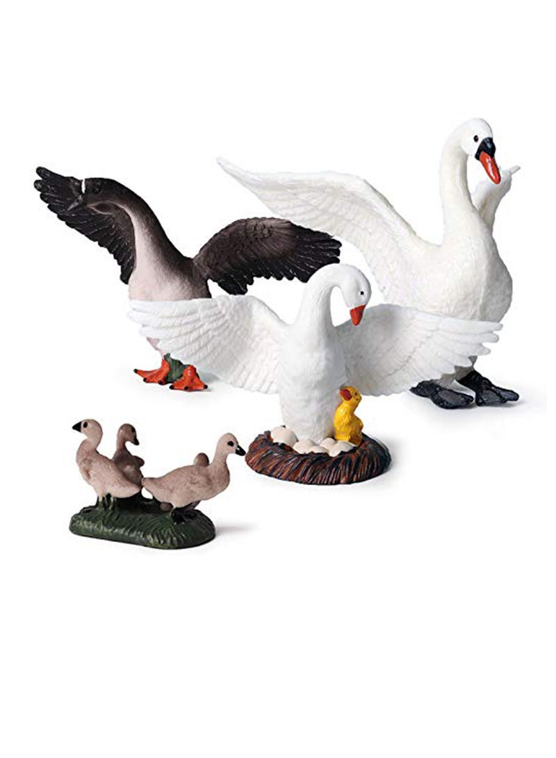 Farm Animals Goose Figurines, Simulated Farm Life Realistic Plastic Animals for Collection Educational Props Duck Toy Figurine for Kids Ages 3 and Above