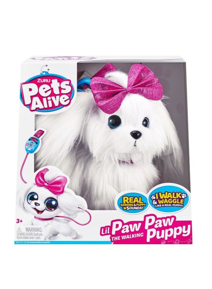 Zuru - Pets Alive Lil Paw Paw Interactive Electronic Plush Toy for Ages 3+
