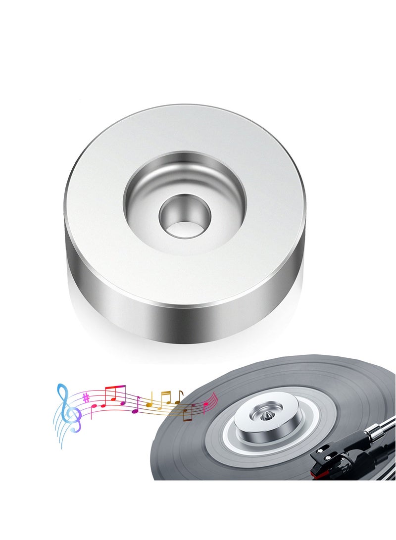 45 Rpm Adapter, Fit 7 Inch Vinyl Record Players Technics Turntables Solid Aluminum Dome, Silver