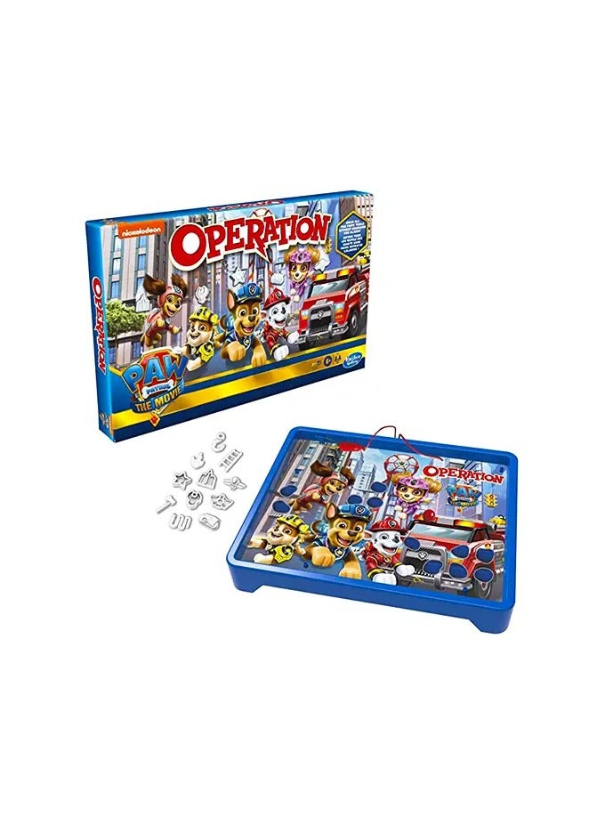 Operation Game: Paw Patrol The Movie Edition | Fun Board Game for Kids Ages 6+ | Nickelodeon Adventure for 1 or More Players | Interactive Family Game | Paw Patrol Themed Operation Game | Exciting Kids' Board Game for Problem-Solving & Fun
