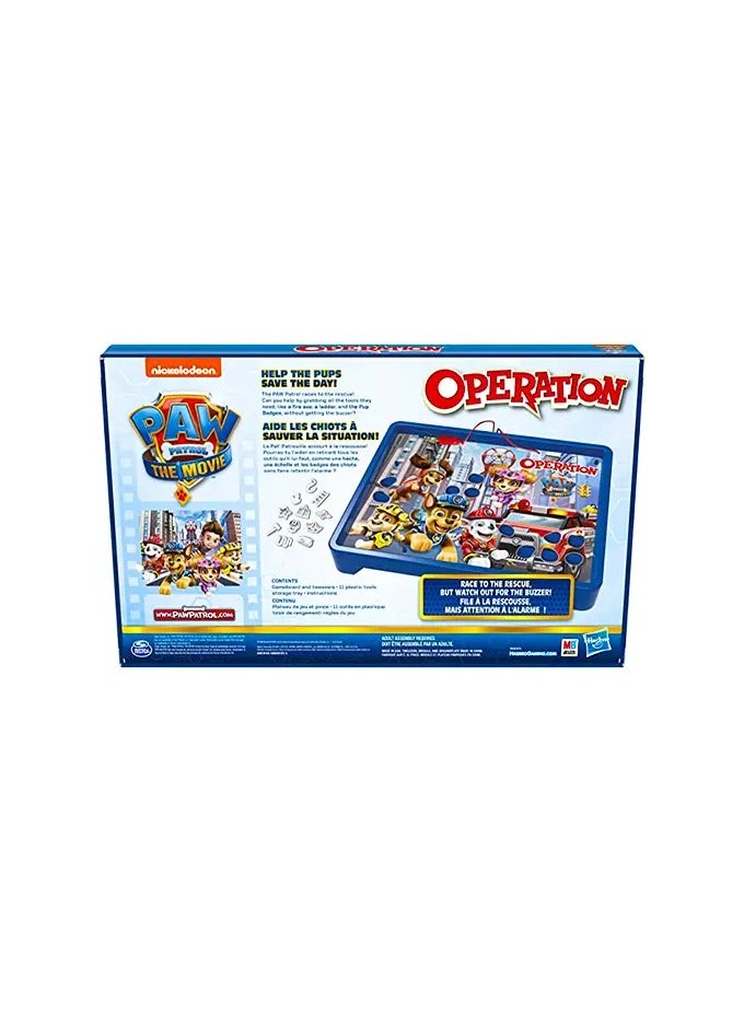 Operation Game: Paw Patrol The Movie Edition | Fun Board Game for Kids Ages 6+ | Nickelodeon Adventure for 1 or More Players | Interactive Family Game | Paw Patrol Themed Operation Game | Exciting Kids' Board Game for Problem-Solving & Fun