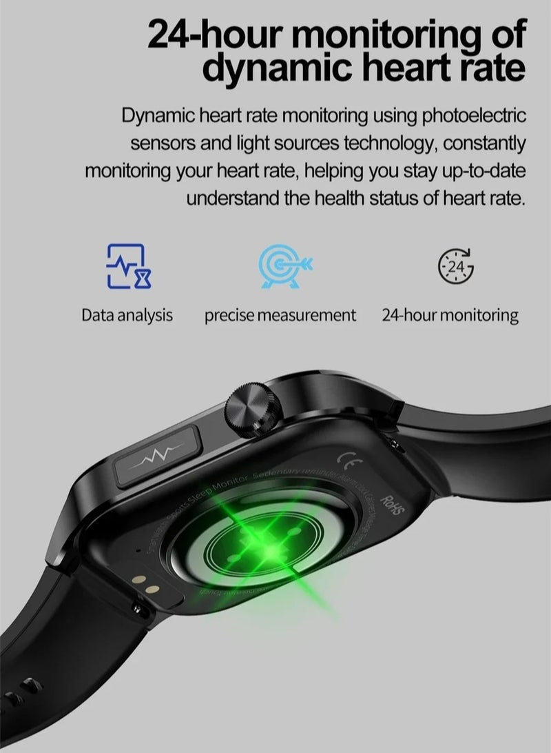 2024 New Blood Lipids Uric Acid Blood Glucose Smart Watch ECG+PPG+HRV Heart Rate Blood Body Composition Bluetooth Call Smartwatch