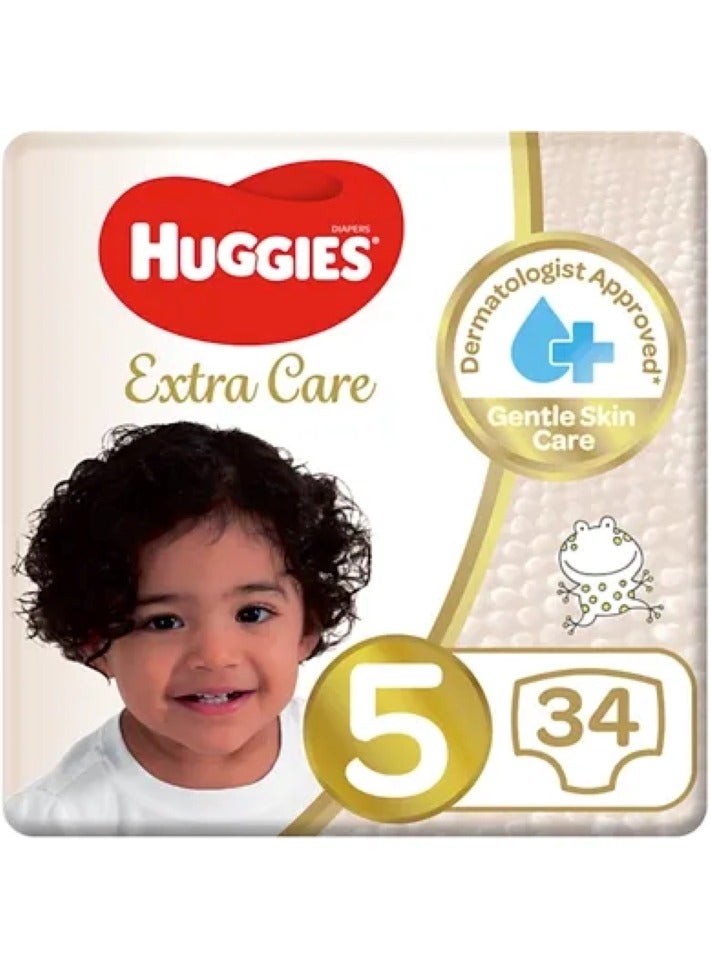 Huggies Baby Diapers Extra Care Jumbo No.5, 34 Pieces