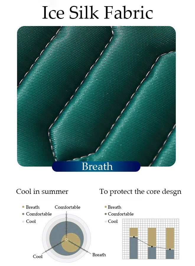 Anti-Slip Latex Bed Cap Cool Silk Bed Cover Three-Piece Set with Pillowcases Four Seasons Universal Foldable Ice Silk Mat For Hotel Family Mattresses 200*180CM