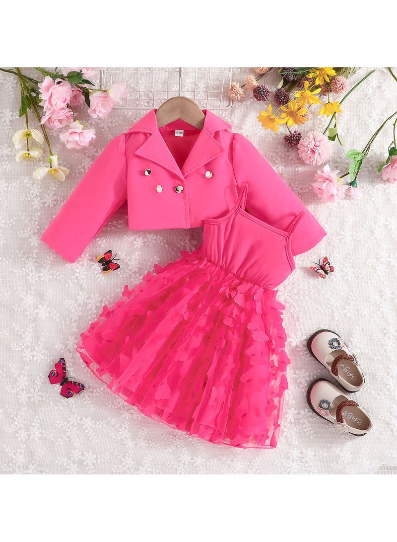 Middle Child Little Girl Coat Dress Two Piece Set