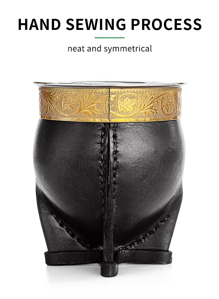 Argentina Yerba Mate Cup With Straw Tea Gourd Mug One Bombilla Mate (Straw) a Cleaning Brush