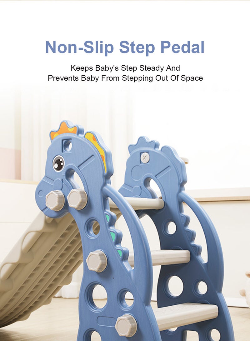 Foldable Children's Slide Baby Multifunctional Climbing Slide Playground Toy Set Indoor And Outdoor Toddler Slide Easy To Install With Basketball Stand