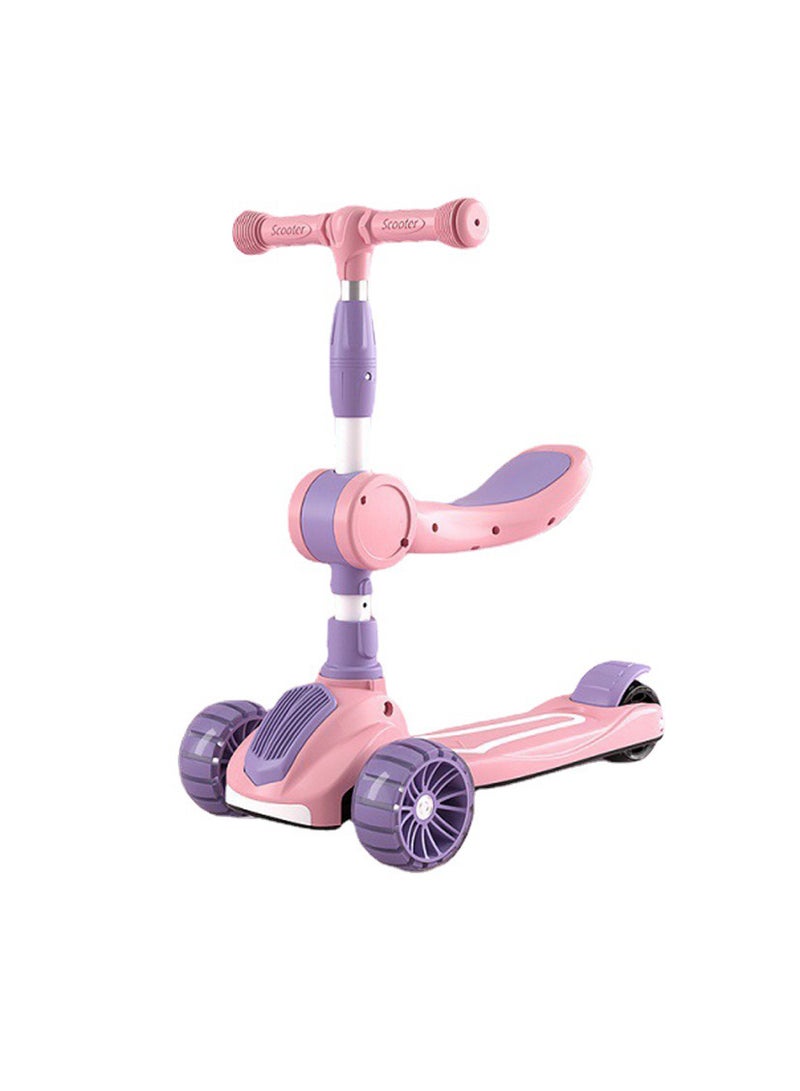 Scooter Children's Scooter 2-6-8 Years Old 3-in-1 Can Sit and Ride Boys and Girls Scooting Single-Footed Yo-Yo