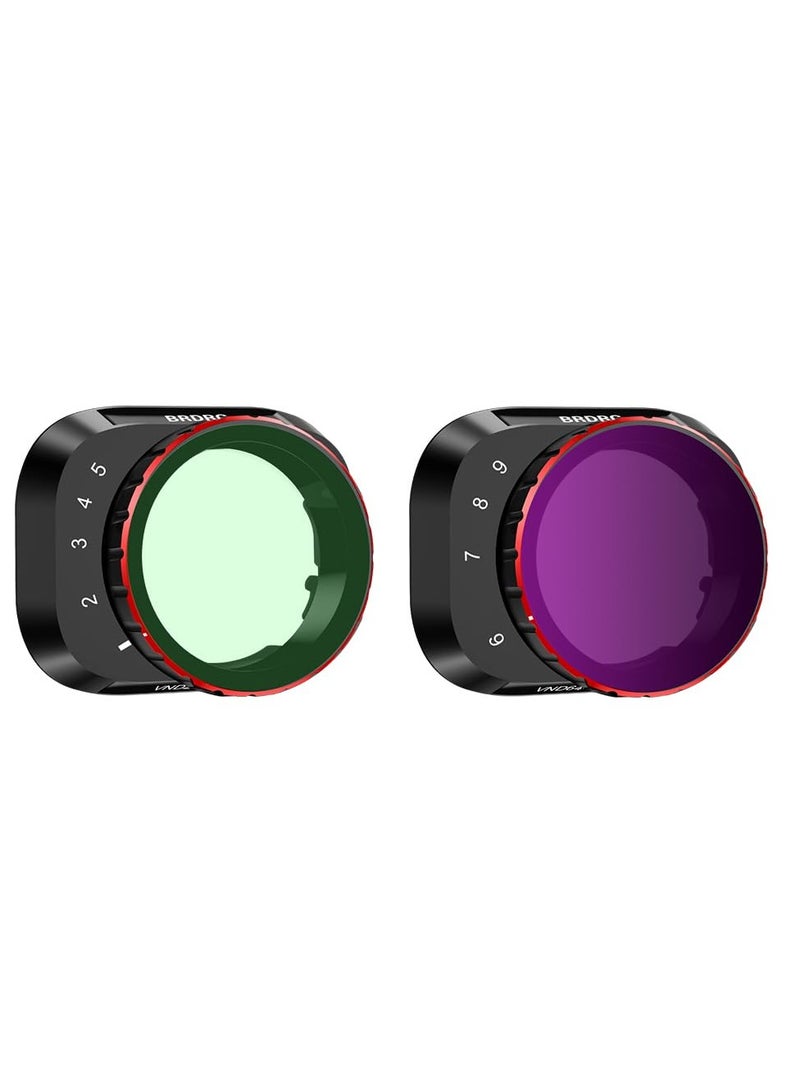 Mini 4 Pro ND Filters Set, Variable ND4 to ND32 2 5 Stops and ND64 to ND512 6 9 Stops for DJI Mini 4 Pro, Lens Accessories with Multi Coated HD Optical Glass and Aluminum Frame