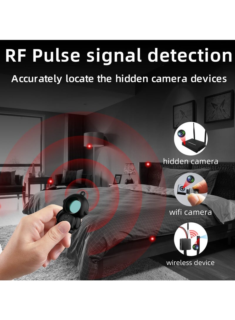Hidden Camera Detector, Compact Anti Spy Wireless Signal Scanner, Infrared Camera Sweeper, Listening Device Detector for Indoor Use, Ideal for Hotel, Home, Office, Travel