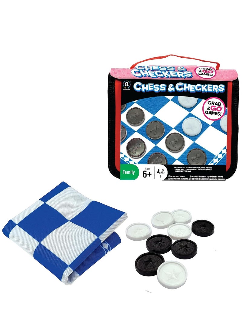 Grab & Go Games - Travel Chess And Checkers