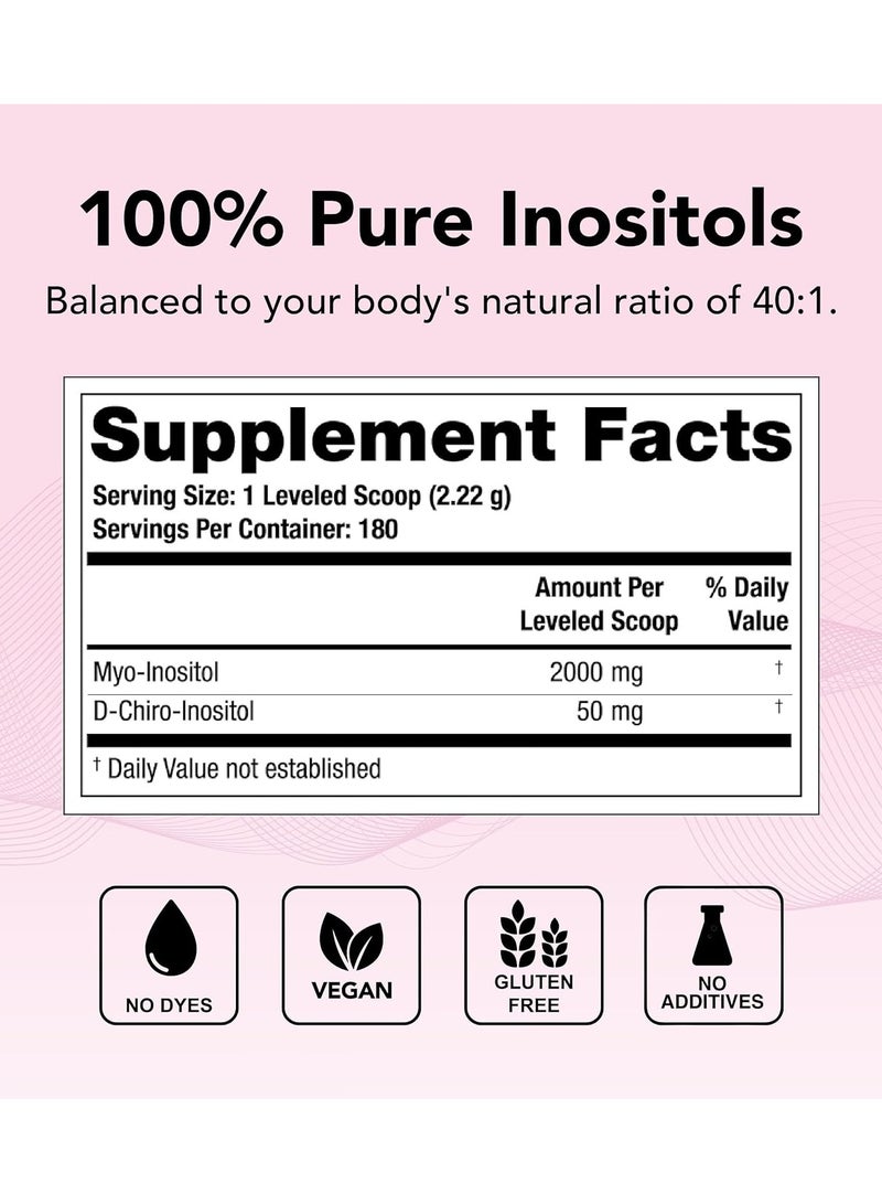 Theralogix Ovasitol Myo-Inositol & D-Chiro Inositol Powder 90 Day Supply | Optimal 40:1 Ratio of 2000mg Myo Inositol & 50mg D-Chiro Inositol Daily