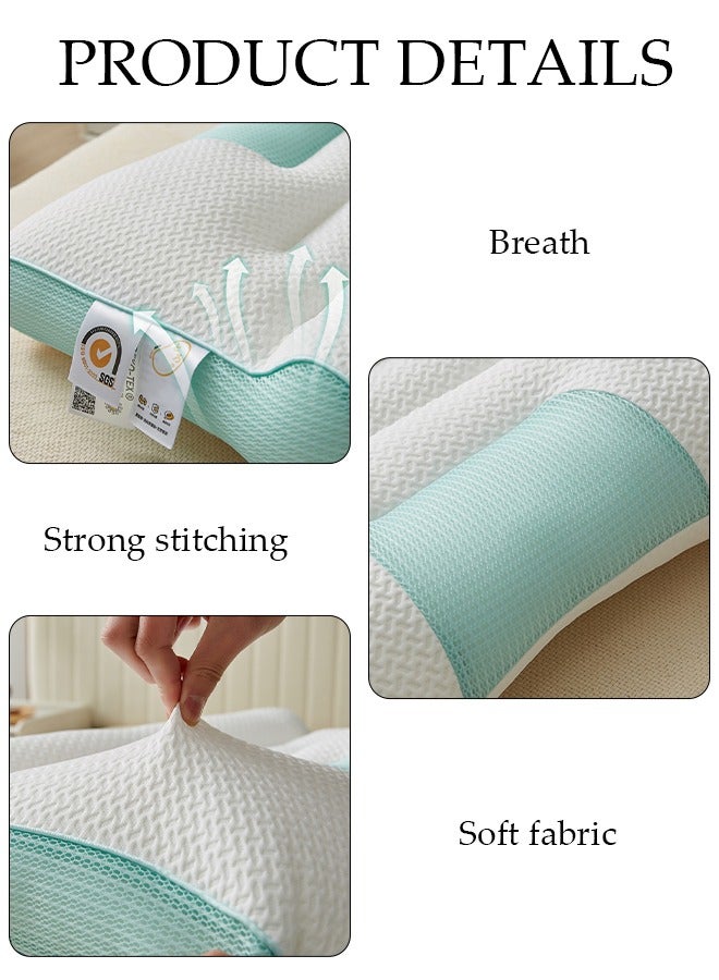 1PCS Comfort Ergonomic Pillow for Pain Relief Bed Pillow for Sleeping, Ergonomic Orthopedic Cervical for Neck and Shoulder Pain, Side Back Stomach Sleeper