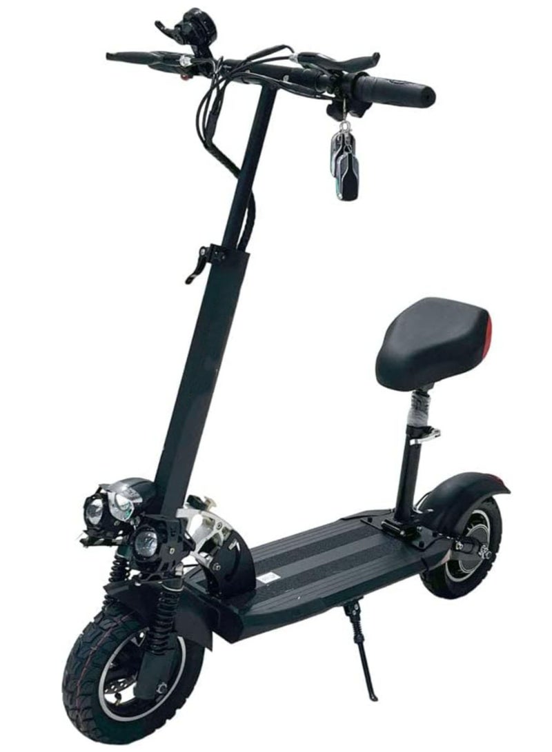 48V 10Ah Electric Folding Scooter Suitable For Adults and Teenagers Outdoor Sports for Commuting To and From Get Off Work Black