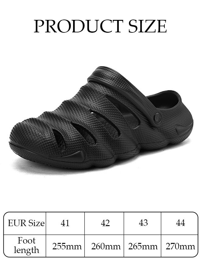 Men's Clog Sandals Quick Drying Slide Sandal with Non-slip Soles Thick Sole Beach Slipper Breathable Slip-on Sandal Men's House Flat Slipper for Indoor & Outdoor
