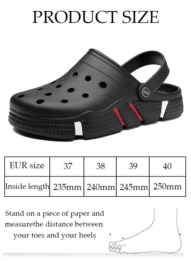 Clog Sandals for Men and Women Fashion Quick Drying Slide Sandal with Non-slip Soles Thick Sole Beach Slipper Breathable Slip-on Sandal Men's House Flat Slipper for Indoor & Outdoor