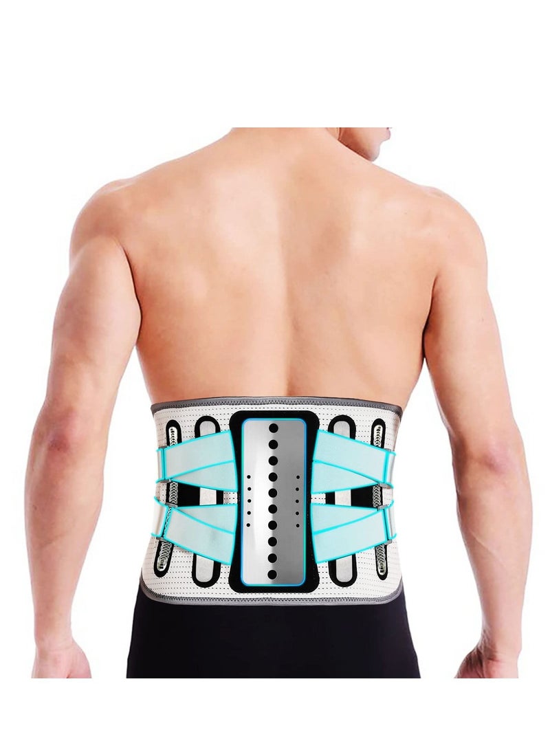SYOSI Back Brace for Lower Back Pain Relief Men and Women, Upgrade Lumbar Lower Back Support Belt, Detachable Lower Back Braces for Sprain, Lower Back Pain Relief and Herniated Disc (L)