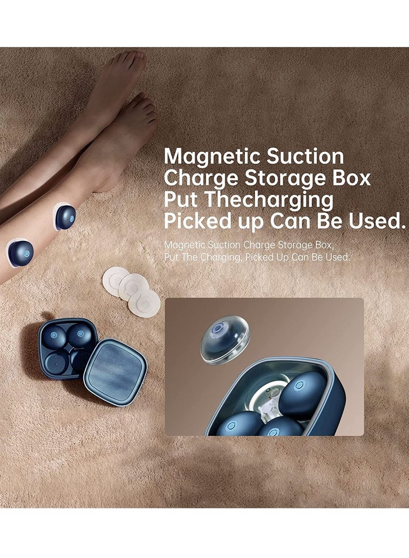 Electric Heating Moxibustion Patch,5 Pack, Mugwort Sticker, Wireless Charging Portable Hot Stones Massage Set with Warmer, Smokeless and Fireless
