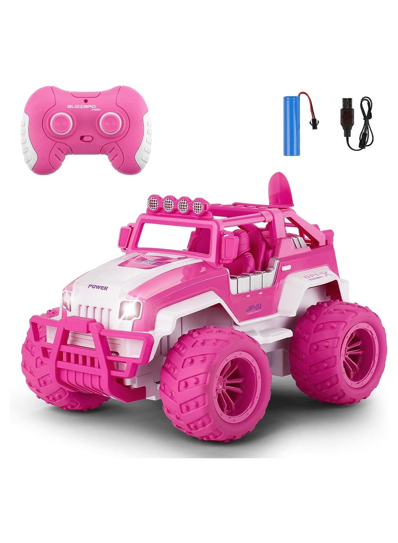 Unicorn Pink Remote Control Monster Truck Electric Offroad RC Cars For Jeep Remote Control Car for Girls Kids