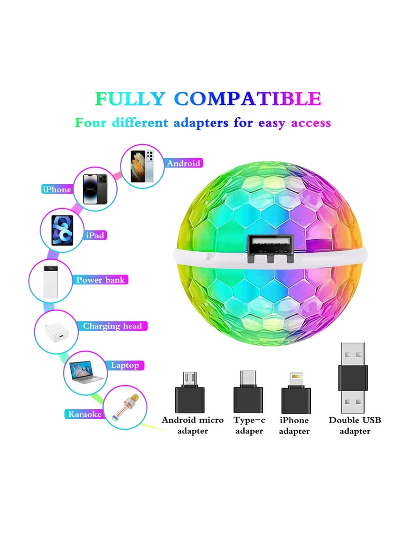 Disco Ball Light, USB Rechargeable Battery Disco Lights, DJ Disco Ball Stage Lights, Create a Festive Atmosphere for Parties, KTV, Birthday