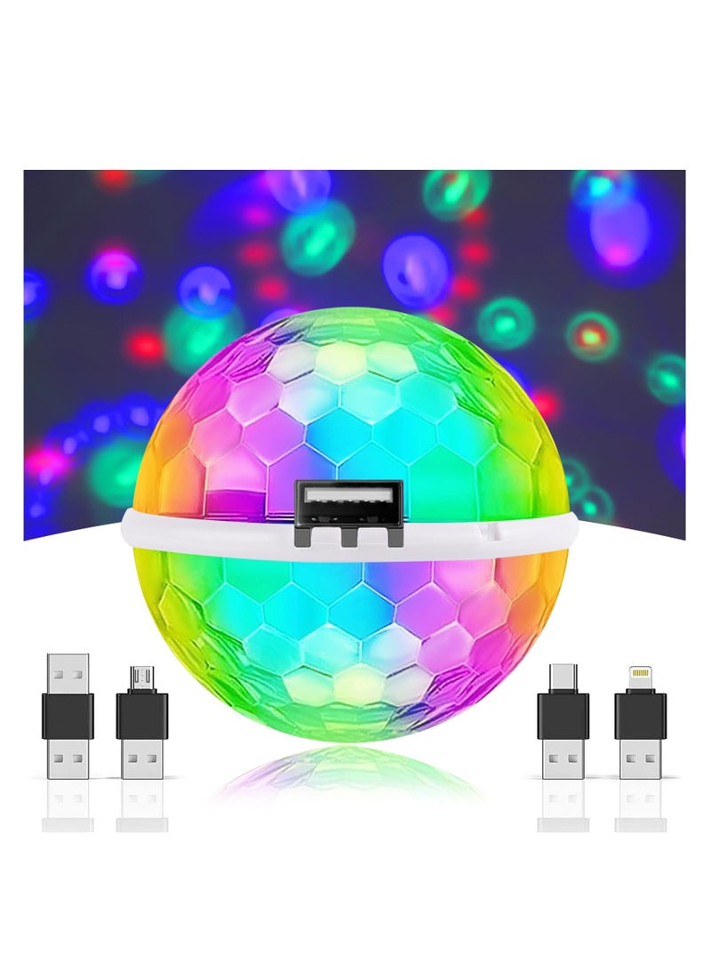 Disco Ball Light, USB Rechargeable Battery Disco Lights, DJ Disco Ball Stage Lights, Create a Festive Atmosphere for Parties, KTV, Birthday