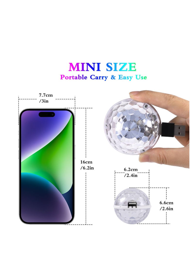 Disco Ball Light, USB Rechargeable Battery Disco Lights, DJ Disco Ball Stage Lights, Create a Festive Atmosphere for Parties, KTV, Birthday