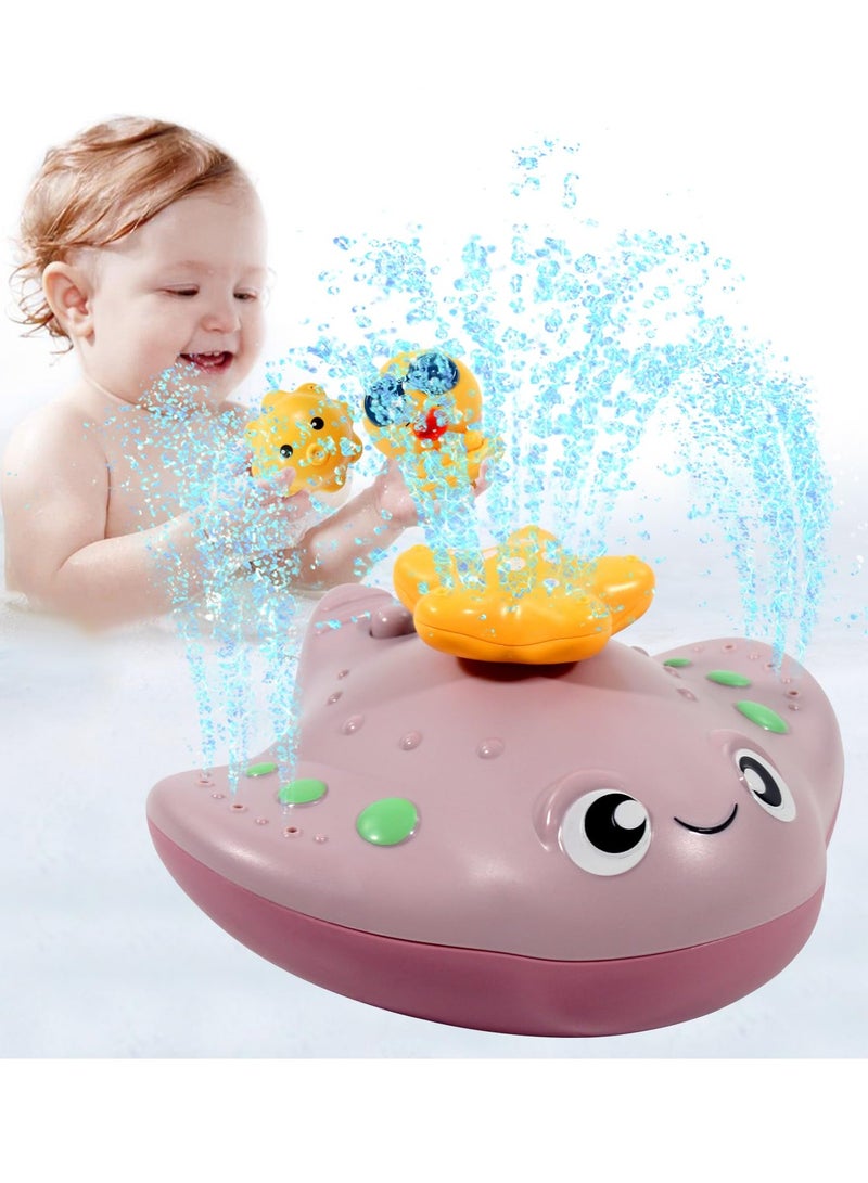 Bathtub Toys for Kids, Bath Toys, Whale Bath Toy Sprinkler, Stingray Automatic Spray Water, Induction Sprinkler Bathtub Baby Toys for Infants Toddlers, Pool Bathroom Baby Toy Boys & Girls Gift