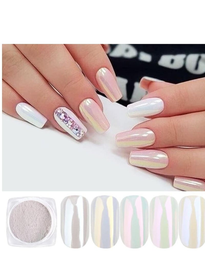 Nail Powder Jar Holographic Chrome Mirror Laser Synthetic Resin Pigment Manicure Art Pigment Manicure Powder for Nails
