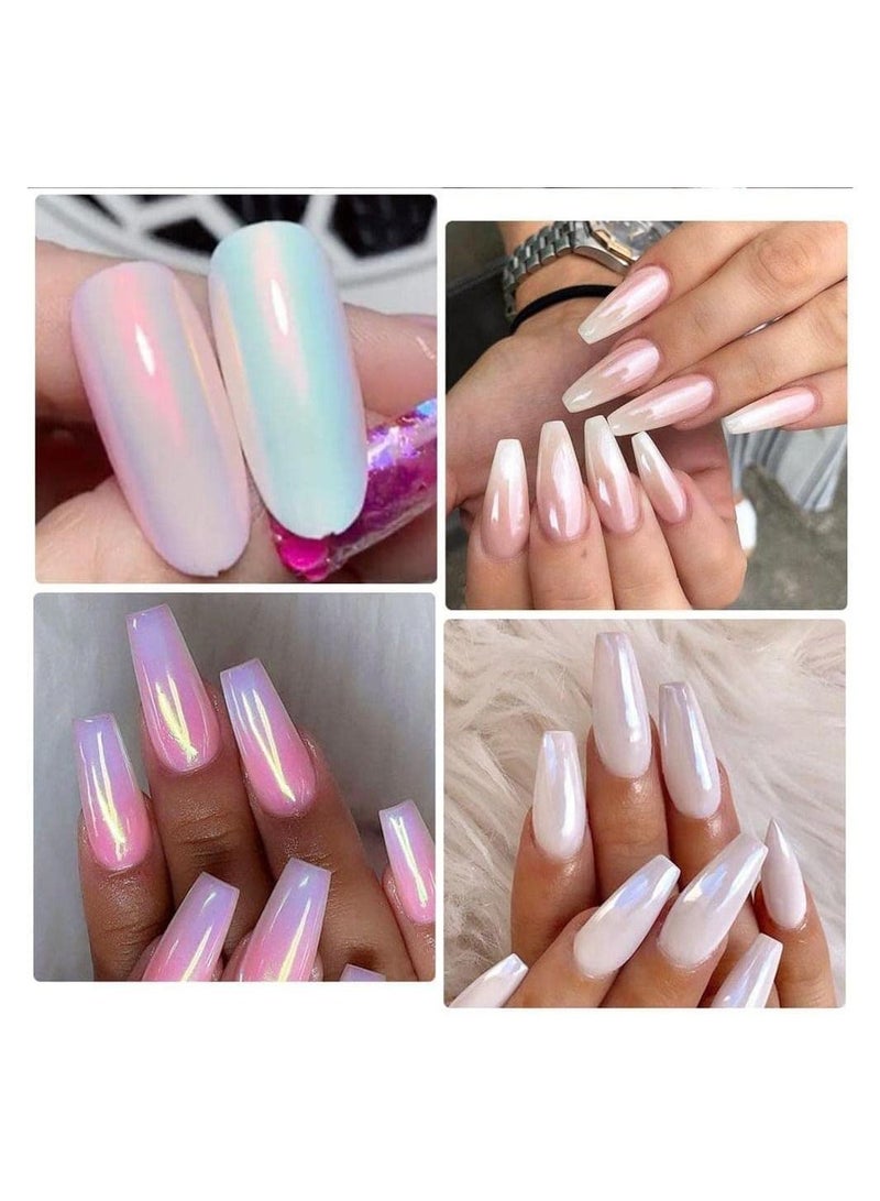 Nail Powder Jar Holographic Chrome Mirror Laser Synthetic Resin Pigment Manicure Art Pigment Manicure Powder for Nails