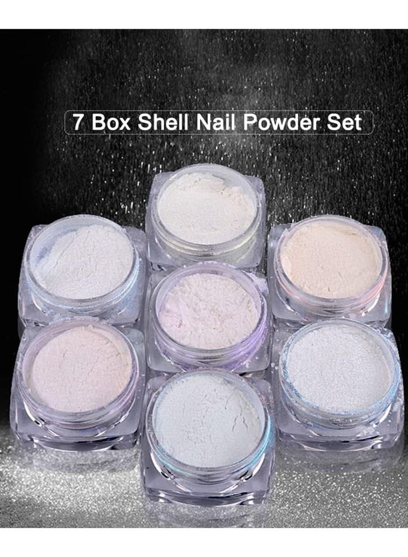 Nail Powder Jar Holographic Chrome Mirror Laser Synthetic Resin Pigment Manicure Art Pigment Manicure Powder for Nails