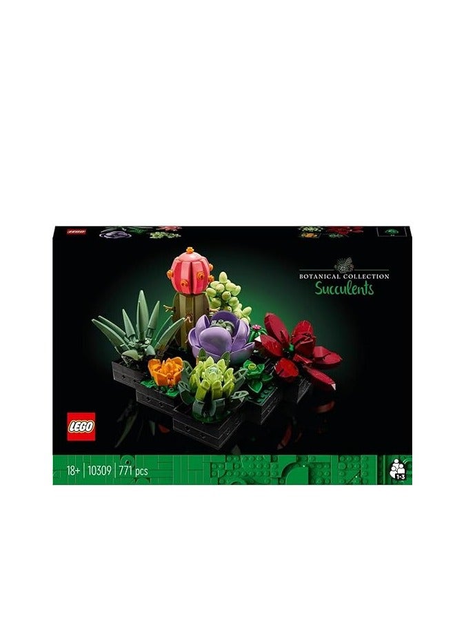LEGO Icons Succulents 10309 Building Blocks Toy Set; Flowers Botanical Collection