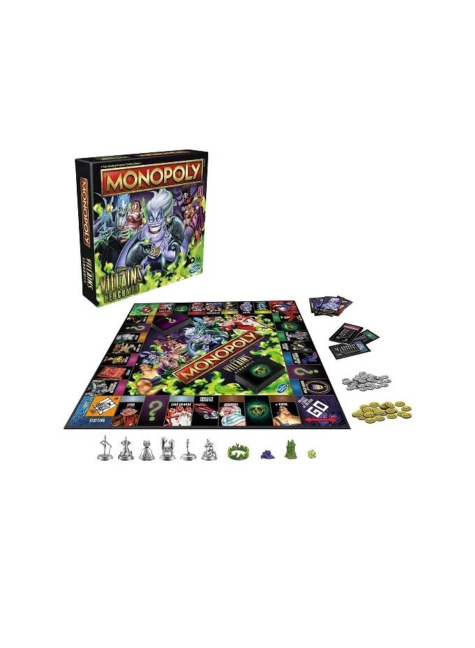 Hasbro Gaming Monopoly: Disney Villains Henchmen Edition Board Game for Kids Ages 8