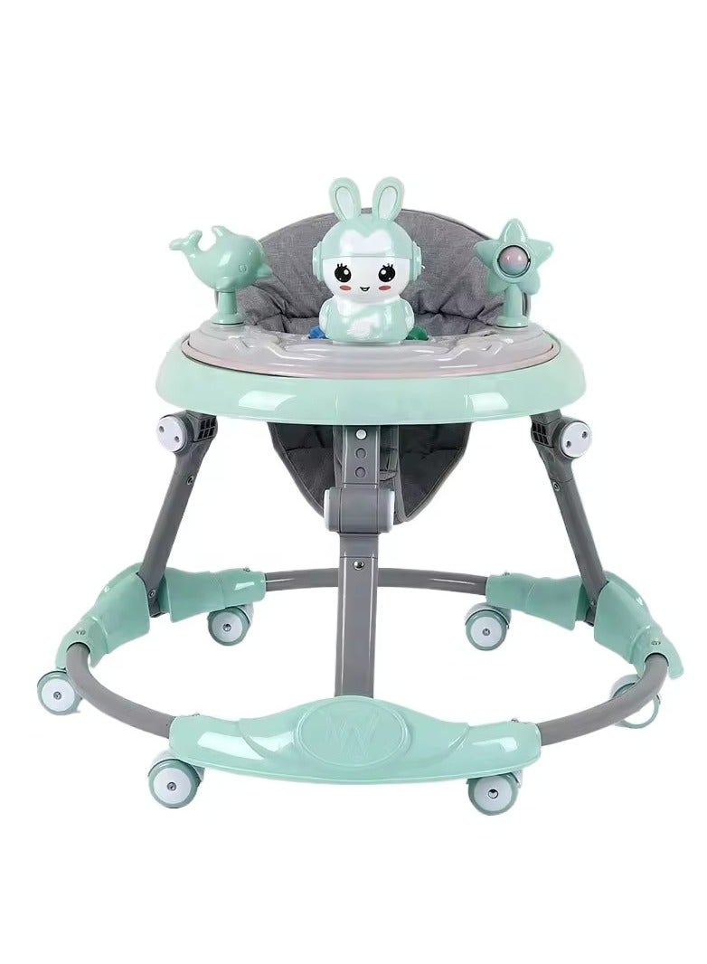Baby Walker With Parent Push Handle And Big Comfortable Seat Cushion For Infants Children