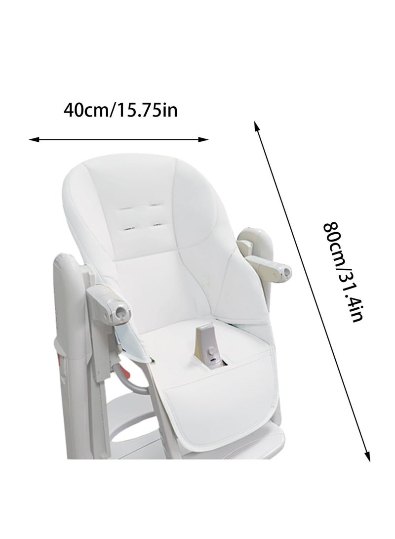 High Chair Cover Replacement for Graco, Baby High Chair Cushion, PU Leather Dining Chair Cover, Multifunctional Highchair Seat Cover Pad,  Universal High Chair Covers for Toddler Kids