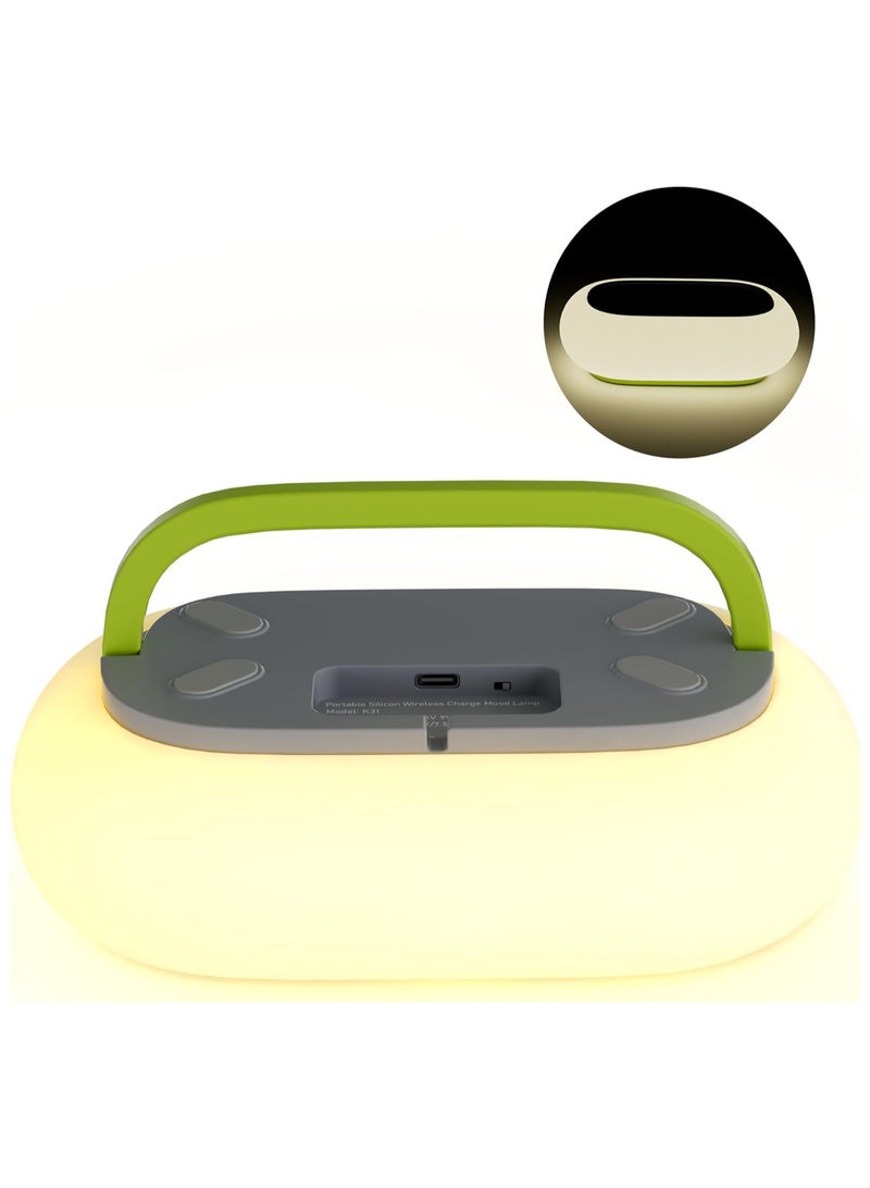Camping Night Light with Wireless Charging Camping Lamp 5 Light Modes Light for Tent Mini Tent Light for Camping Hurricane Power Outages Hiking Home