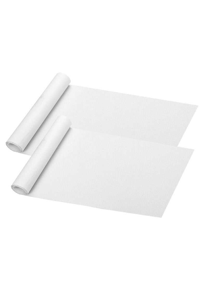 2 Pack Clear Skateboard Grip Tape Sheets - 84x23cm, Bubble Free, Waterproof, for Scooters, Longboards, Rollerboards, Stairs, Pedal, Wheelchair Steps, Durable Sandpaper Grip