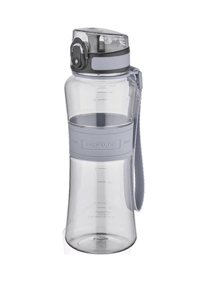 Uzspace 5026 Tritan Plastic Water Bottle, 550 ml Capacity, Grey