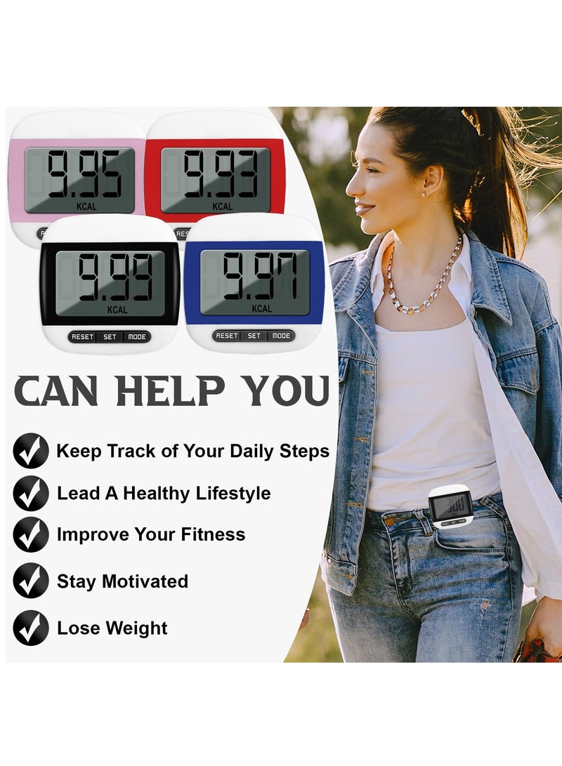 Portable Step Counter Pedometer - Walking, Distance, Calories & Fitness Tracker for Men, Women, and Kids