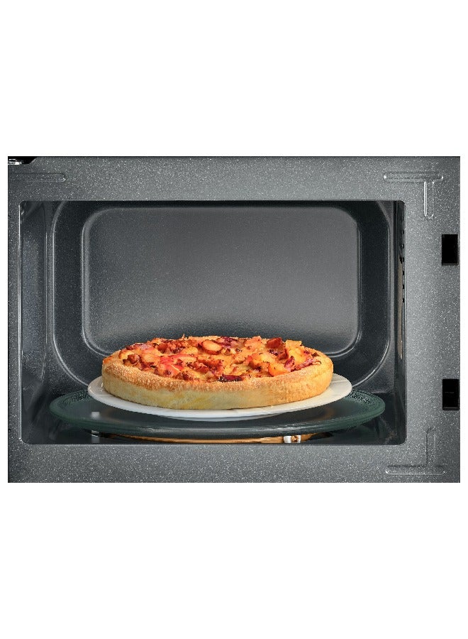 Microwave Oven, 20L, 700W, 5 Power Levels, Defrost Function, 35-Min Timer, 255mm Glass Turntable for Even Cooking, Easy-Clean Cavity, Stylish Chrome Knobs 20 L 700 W MZ2005P-B5 Black