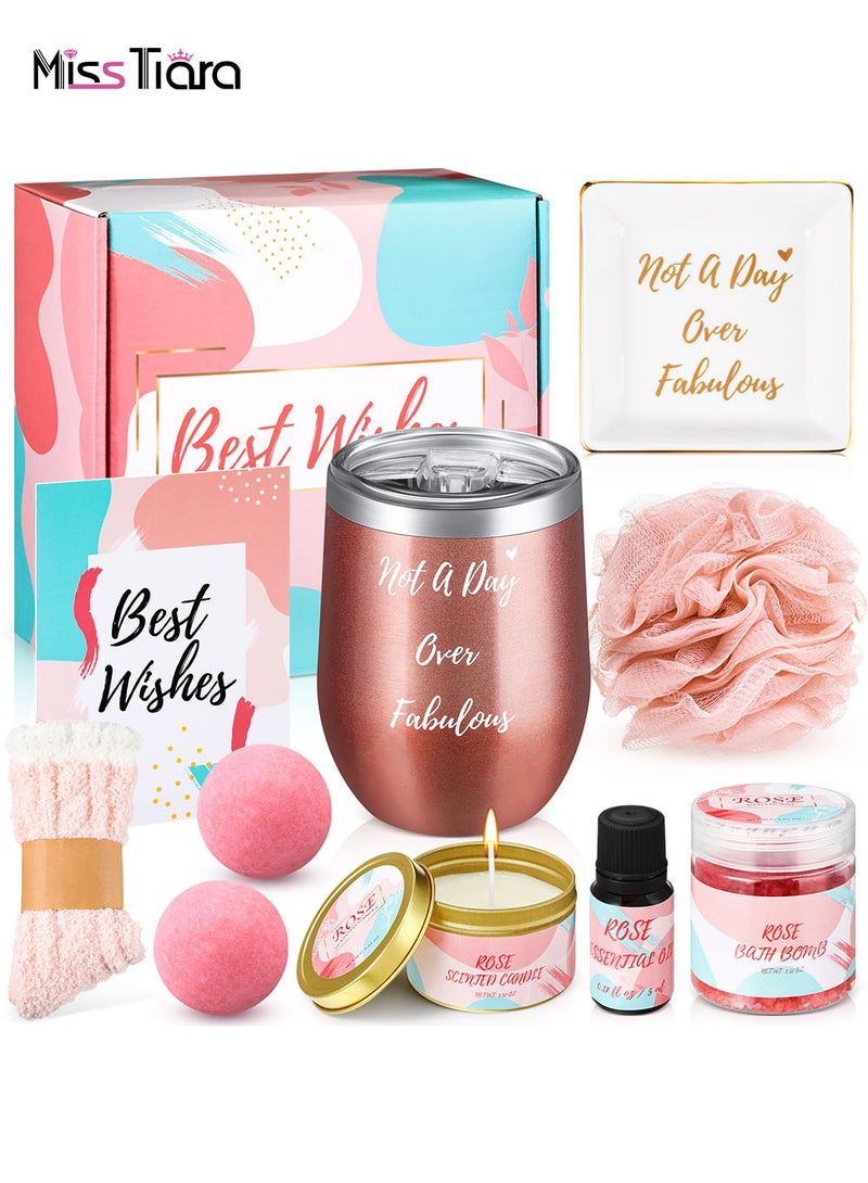 Gift Set for Women, 11 Piece Scented Candle and Relaxation Spa Gift Set, Mother's Day Women's Day Gifts, Women Gifts for Colleagues Teachers Nurses, Unique Gift Ideas for Women